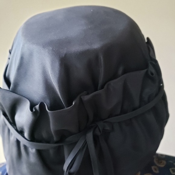 Vintage 1950s 1960s Black Hat - Picture 3 of 5